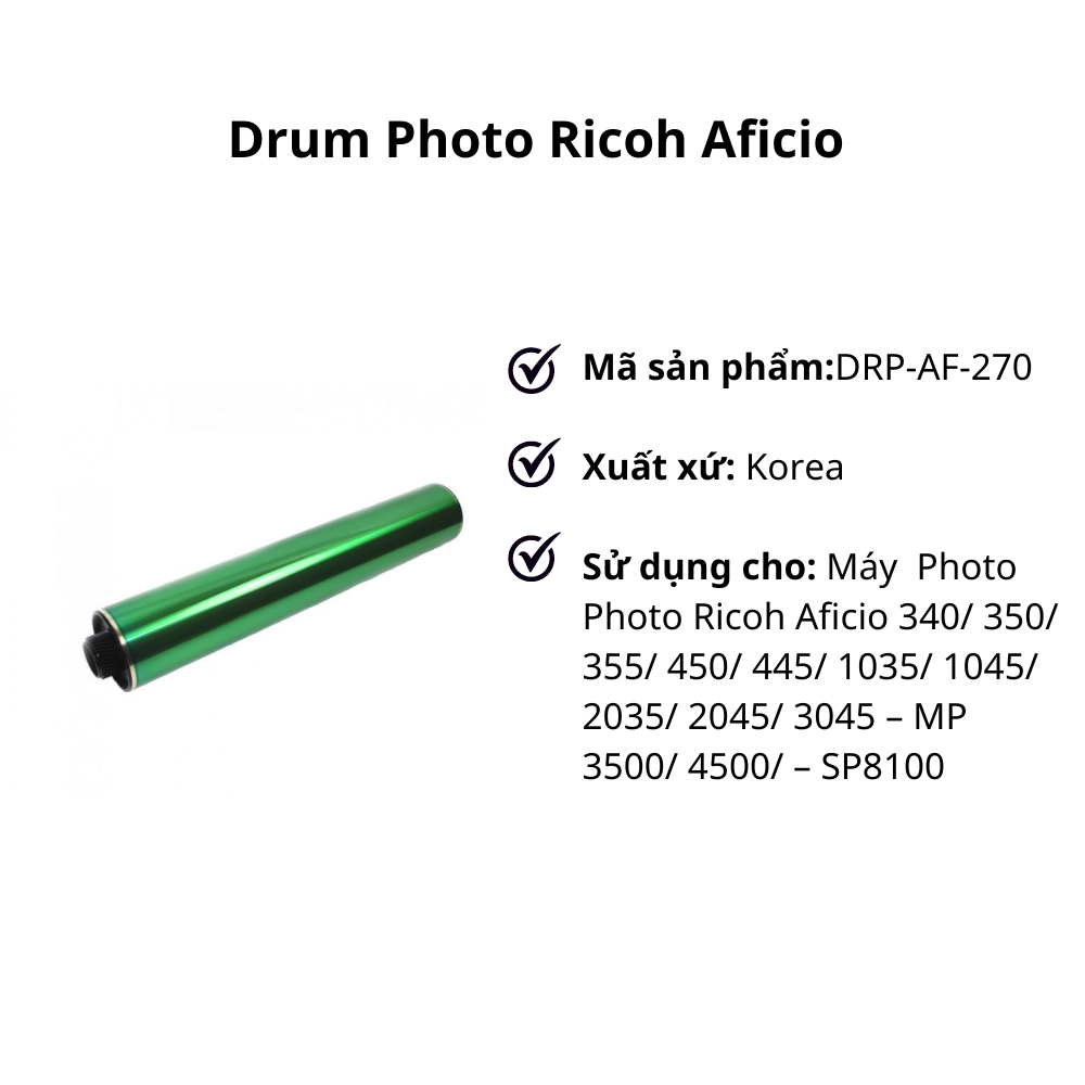 Drum Photo Ricoh Aficio 340 350 355 450 445 1035 1045 2035 2045 3045 – MP 3500 4500 – SP8100