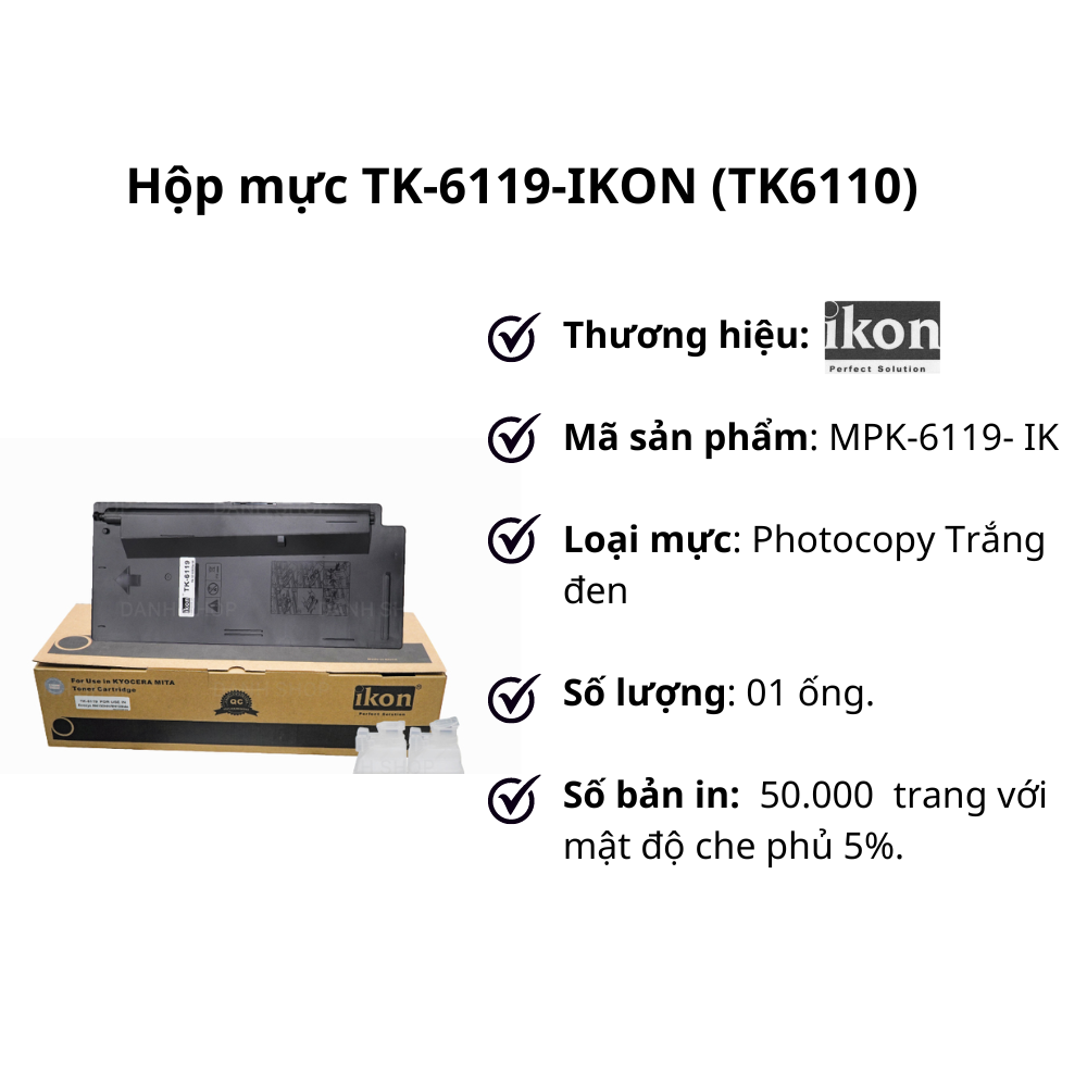 Hộp mực TK-6119-IKON (TK6110) Hop muc TK 6119 IKON TK6110